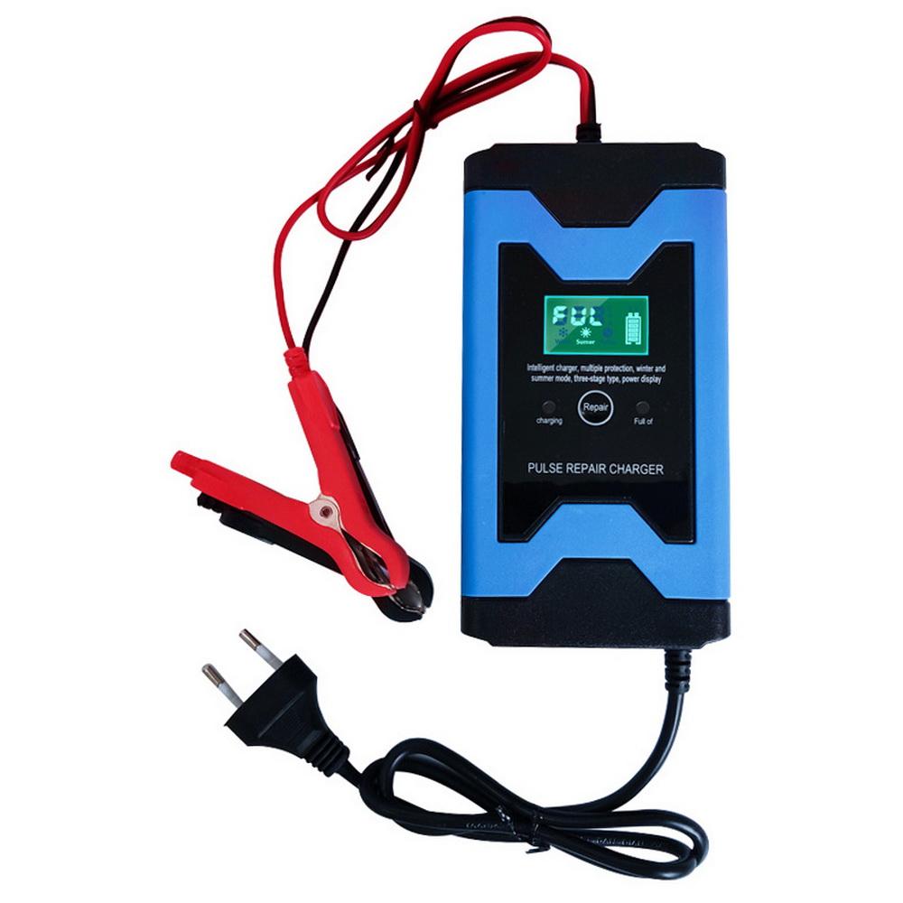 12V 6A Full Automatic Car Charger Motorcycle Battery Charger Intelligent Pulse Repair Car Cell Charger Smart Battery Maintainer