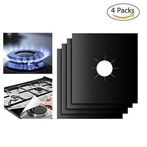 4Pcs Stove Protector Cover Liner Gas Stove Protector Gas Stove Stovetop Burner Protector Kitchen Accessories Mat Cooker Cover