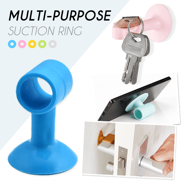 3Pcs/set Handle Silicone Door Stopper Punch-free Toilet Mute Anti-collision Door Artifact Multi-purpose Suction Rings Random Color