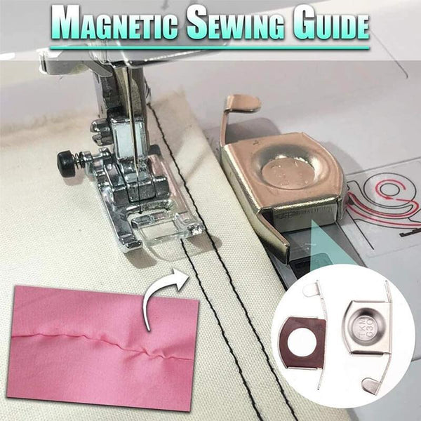 Magnetic Seam Guide Universal DIY Sewing Machine Presser Foot Tools Accessories Portable Silver Magnet Press Household