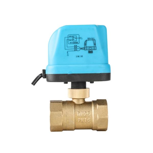 1inch Motorized Electric Brass Ball Valves 3 Wire AC 220V Full Port Valve - DN25