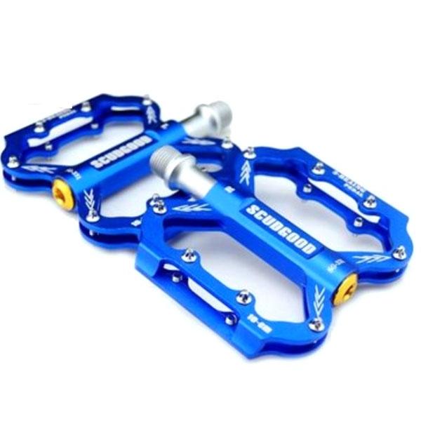 1 Pair Triple Bearing Aluminum Alloy CNC Bicycle Pedal for MTB Bike Blue