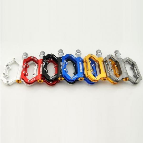 1 Pair Triple Bearing Aluminum Alloy CNC Bicycle Pedal for MTB Bike Silver