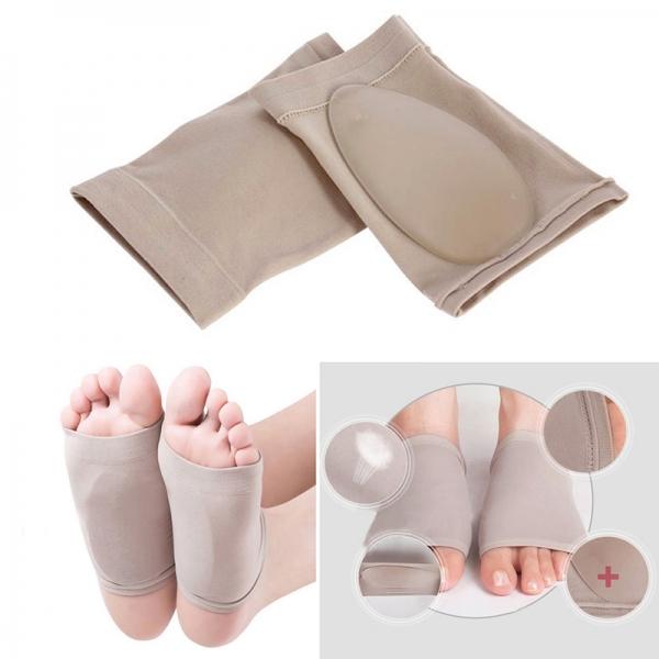 1 Pair Washable Memory Foam Orthotics Cushions Soft Non-toxic Pain Relief Flat Foot Corrector Support Shoes Insoles Insert Pads - Nude