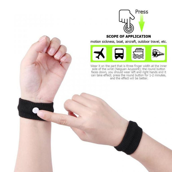 1 Pair Best Anti Nausea Wristband Prevention of carsickness seasickness airsickness altitude reaction etc