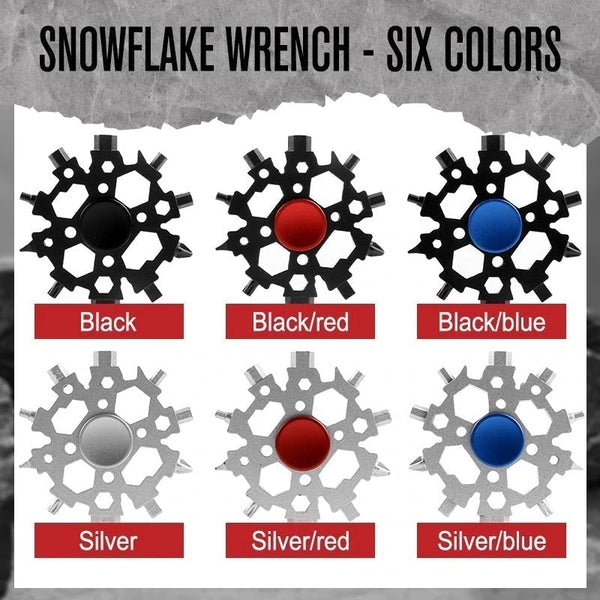 1 pc Multifunctional snowflake wrench octagonal shape multi purpose outdoor portable tool 23 in one multifunctional wrench