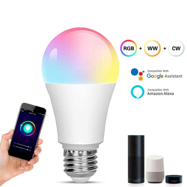 Smart WiFi Bulb LED Lamp RGBCW AC100-265V 10W APP Voice Control for Alexa Google Assistant Smart Home Life Lighting Bulb