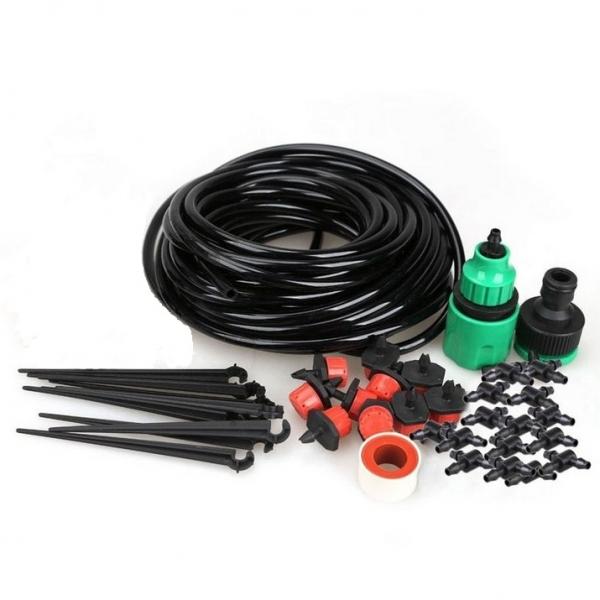 10 Meters Hose 10pcs Adjustable Dripper DIY Micro Drip Irrigation System Plant Self Watering Garden Hose Kits Red & Green & Black
