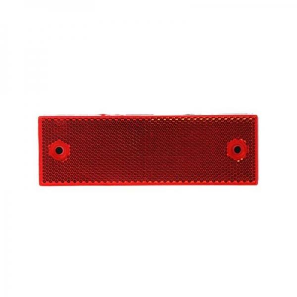 10 PCS Adhesive Plastic Warning Reflective Safety Tape Plate Reflector Stickers For Car Truck - Red with Hole