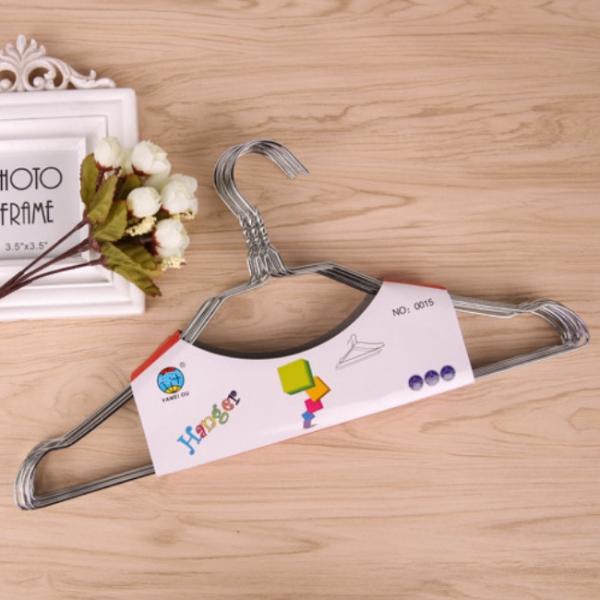 10pcs/lot Electroplating Stainless Steel Clothes Hangers No-groove