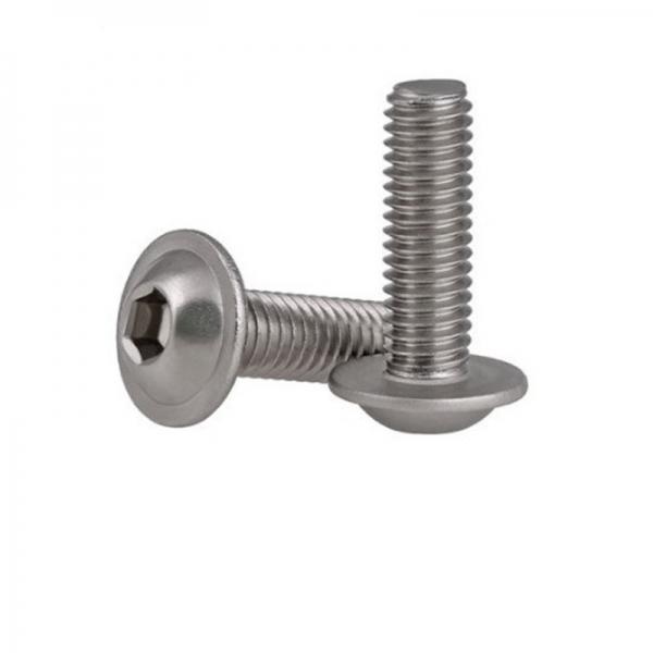 100Pcs 304 Stainless Steel Half Round button Flange Head with Washer Inner Hex Socket Allen Screws Bolt - M3x12