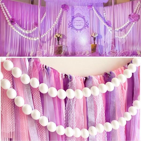 100pcs 3cm White Styrofoam Balls for Wedding Party Home Decoration