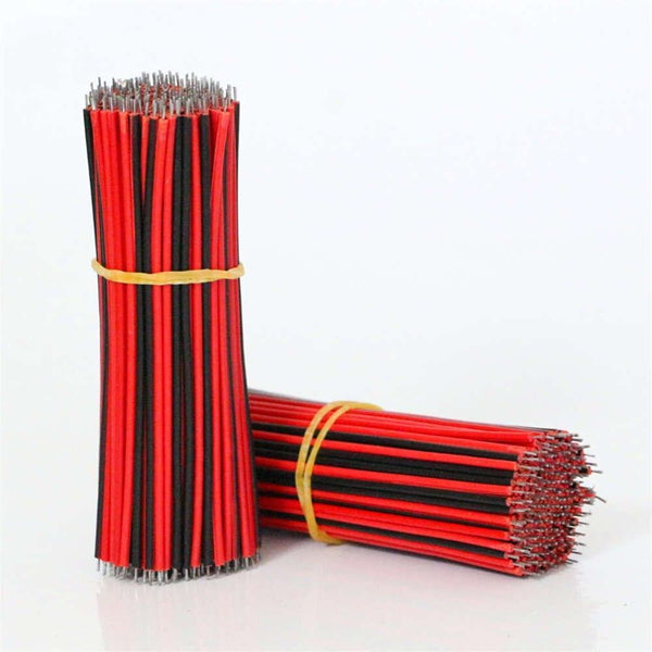 100Pcs/Lot 10/12/15/20/30cm Red+ Black- DIY Welding Line Single Color Solder Connect Cable for LED Strip light