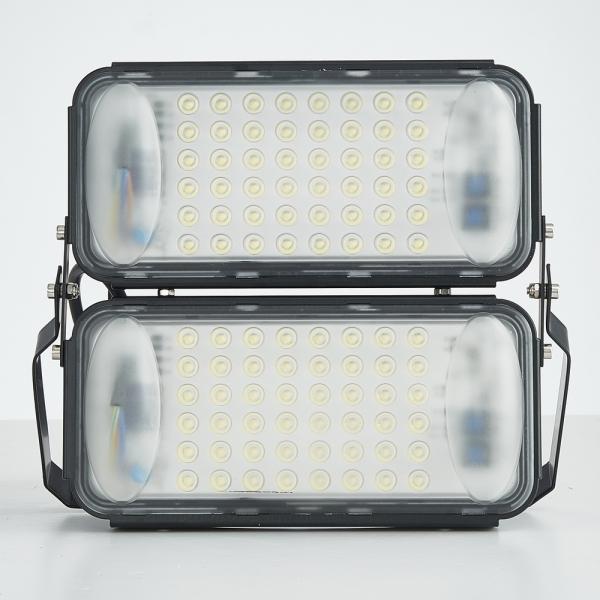 100W AC90-260V 60° Beam Angle LED Flood Spot Light IP67 Waterproof Outdoor Garden Security Landscape Light Stadium Lights Work Lights - Black Shell Cold White Light