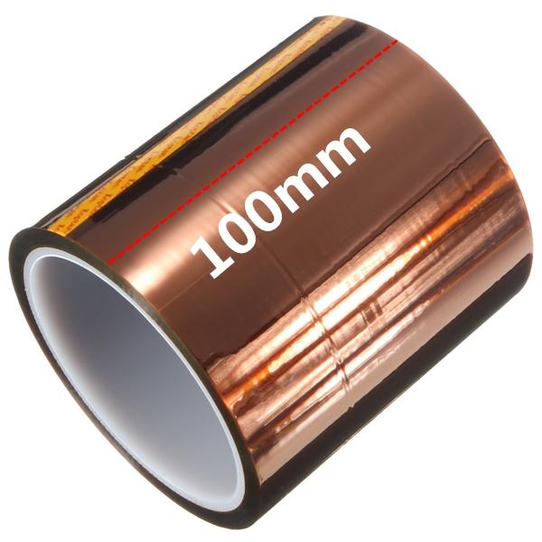 100mm x 30m High Temperature Tape Polyimide High Temperature Resistant Tape for Heat Transfer Vinyl, 3D Printing, Soldering, Masking