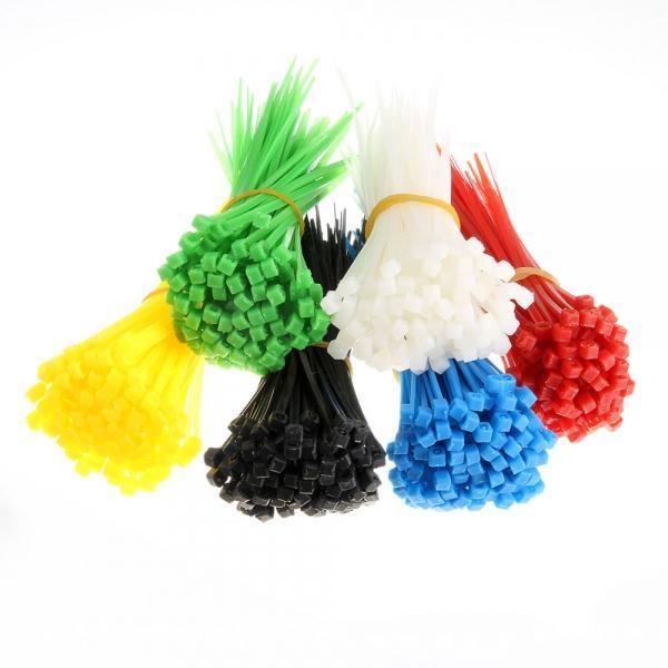 100pcs 2.5 x 100mm Nylon Plastic Cable Self-Locking Cable Ties - Red - stringsmall