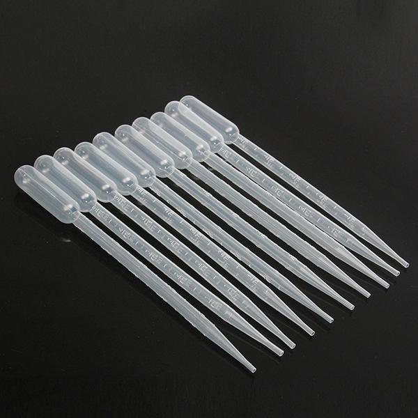100pcs 2mL Disposable Plastic Eye Graduated Perfume Dropper Transfer Pipettes Transparent - stringsmall