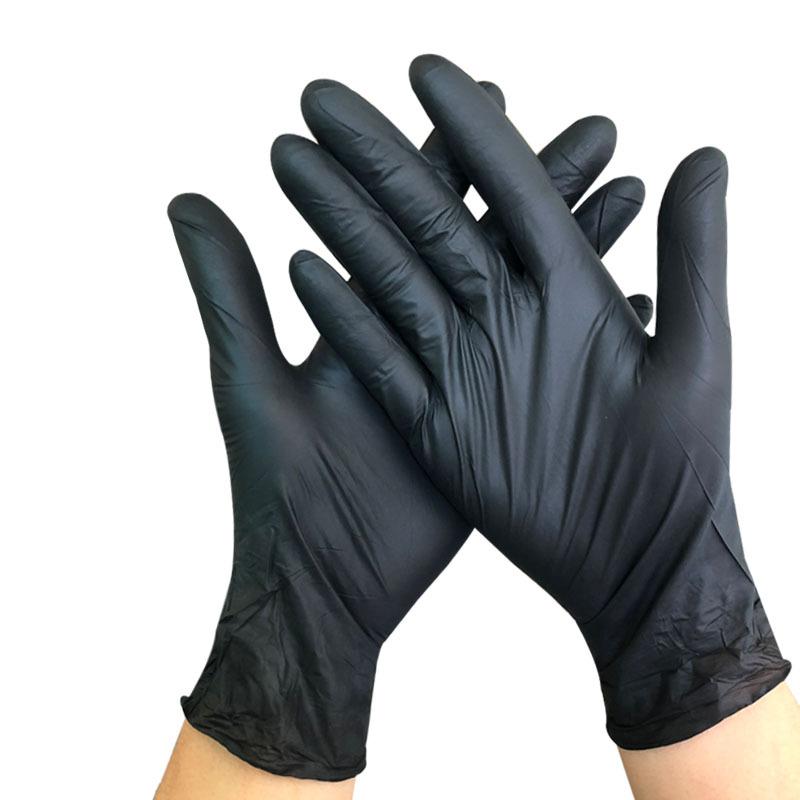 100pcs Disposable Nitrile Gloves Oil Acid Alkali Resistant Tattoo Nail Salon Labor Insurance Industrial Car Repair Gloves