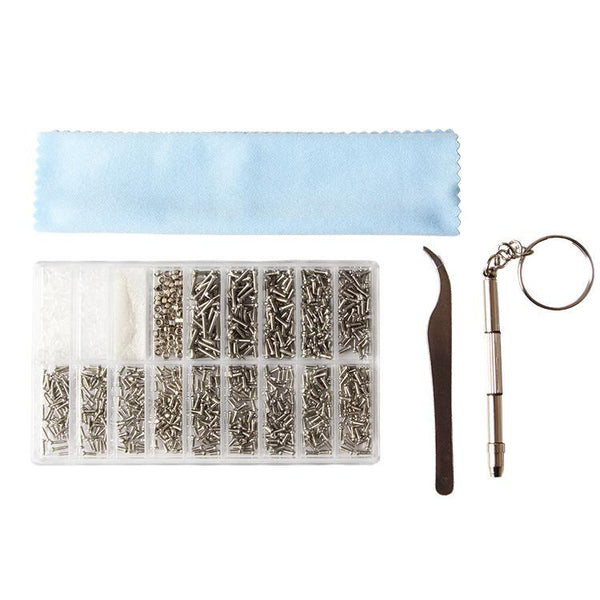 1000pcs Sunglasses Nose Pad Clock Screw Nut Home Repair Combination Set