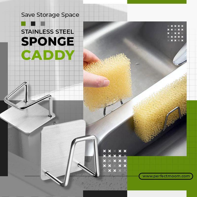2PCS/4PCS Stainless steel sponge drain rack sink storage rack
