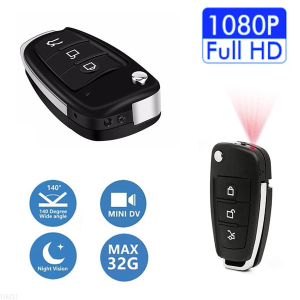 1080P Full HD Car Key Mini Camera Sports DV DVR Cam Surveillance Home Security Camera IR Night Vision Keychain Mini Camcorder