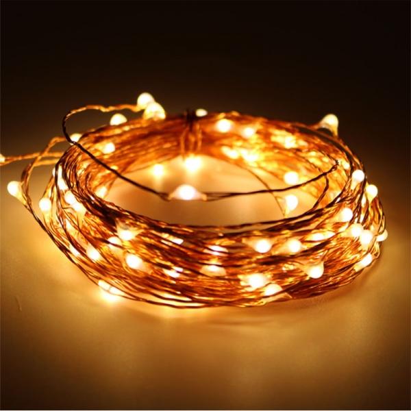 10M 100 LED USB Copper Wire String Fairy Light Wedding Decor Warm White