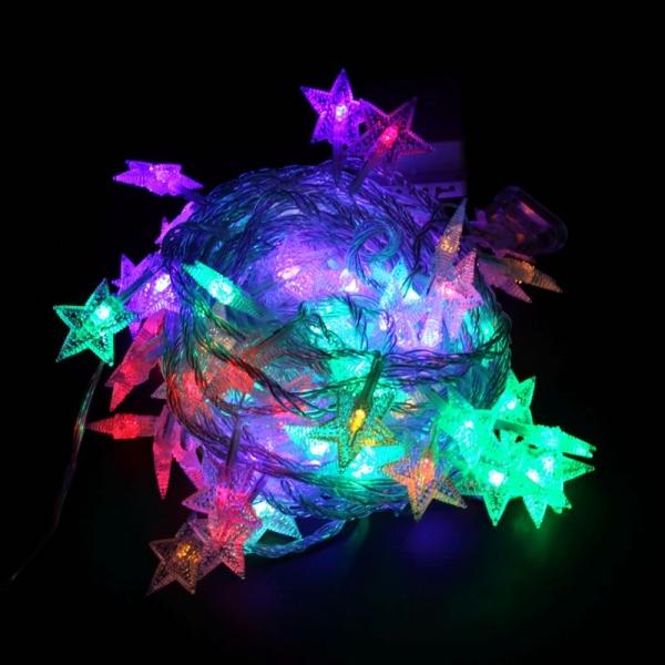 10M 100-LED 6W 8 Modes Star Shaped Pendant Waterproof LED String Light EU Plug Multicolor