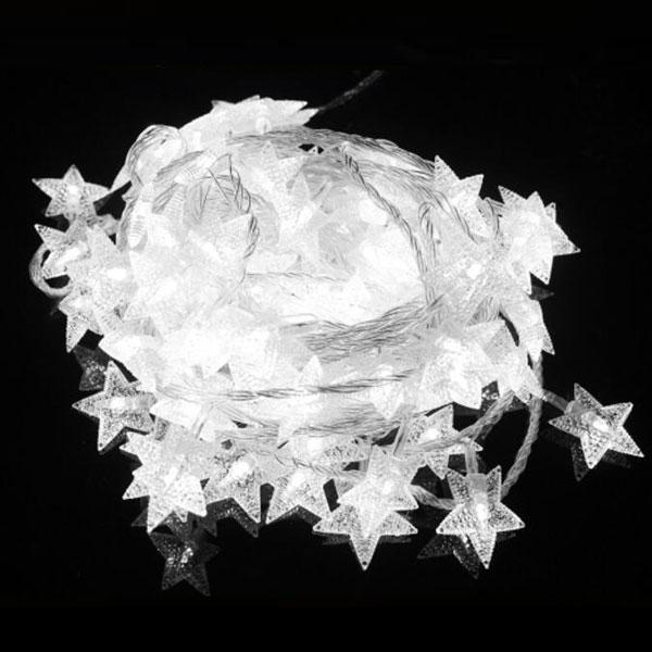 10M 100-LED 6W 8 Modes Star Shaped Pendant Waterproof LED String Light US Plug White