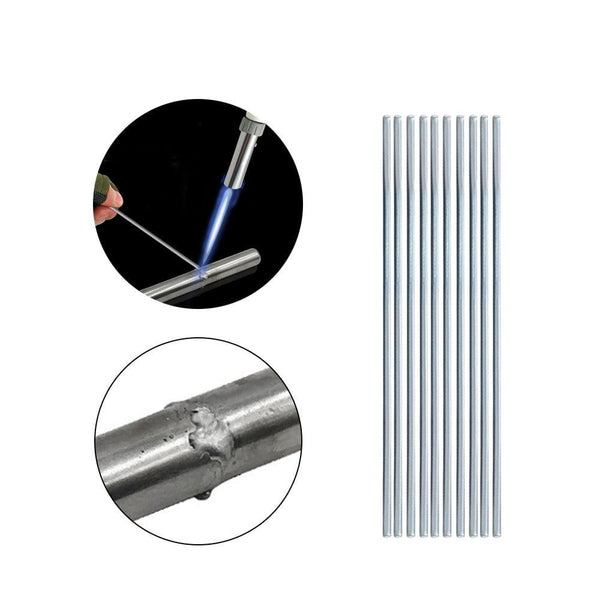 10Pcs/Set Low Temperature Easy Melt Aluminum Welding Rods Weld Bars Cored Wire Rod For Soldering Aluminum No Need Solder Powder