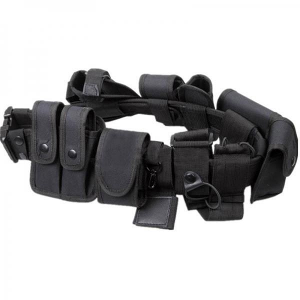 10-Piece Outdoor Multifunctional Hunting Tactical Tools Waist Belt Security Guard Duty Belt with 9 Pouches