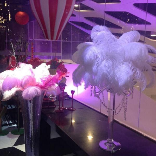 10pcs 16-18inch Natural Ostrich Feathers Party Wedding Decoration White