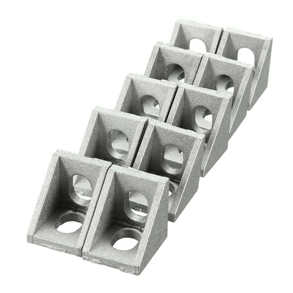 10pcs 20 x 20mm Aluminium Corner  L Shape Joint Bracket
