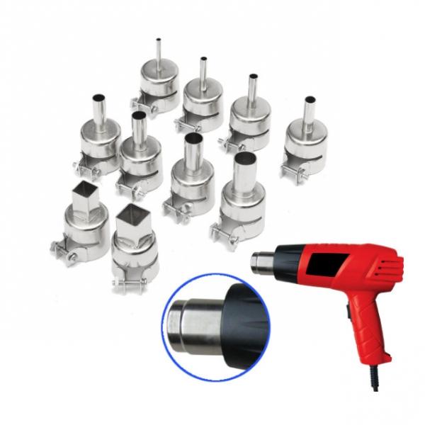 10pcs 3/4/5/6/7/8/10/12mm Heat Gun Nozzles Heat Air Guns Nozzle for 850 Hot Air Soldering Station