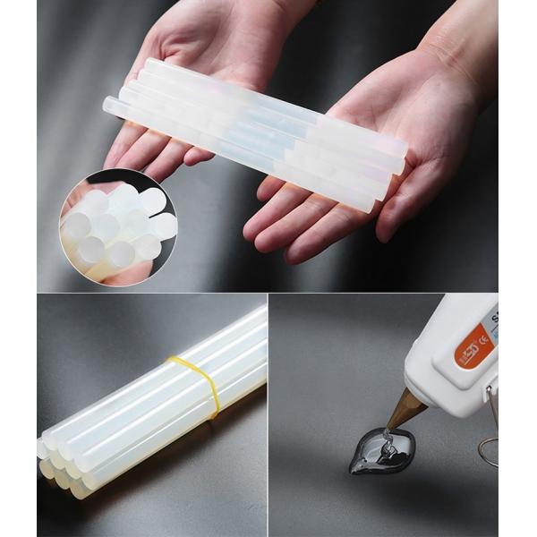 10pcs 7 x 190mm Colored Hot Melt Adhesive Silica Gel Glass Melt Glue Sticks Translucent