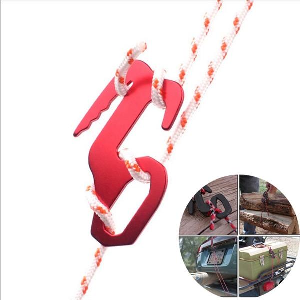 10pcs High Quality Aluminum Alloy Tent Axeman Paracord Buckle Rope Puller Adjustable Outdoor Equipment Travel Kit Red