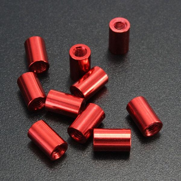 10pcs M3 x 50mm Round Aluminum Alloy Nut Studs Standoffs Fastener