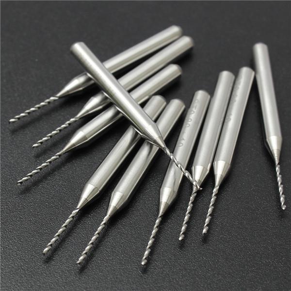 10pcs 0.3-1.2mm Tungsten Steel PCB Print Carving Drill Bit