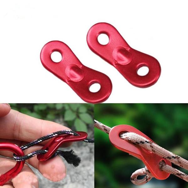 10pcs Wind Rope Buckle Outdoor Aluminum Alloy Tent Wind Stopper Tent Rope Adjustable Tentorial Wigwam Buckles Random Color