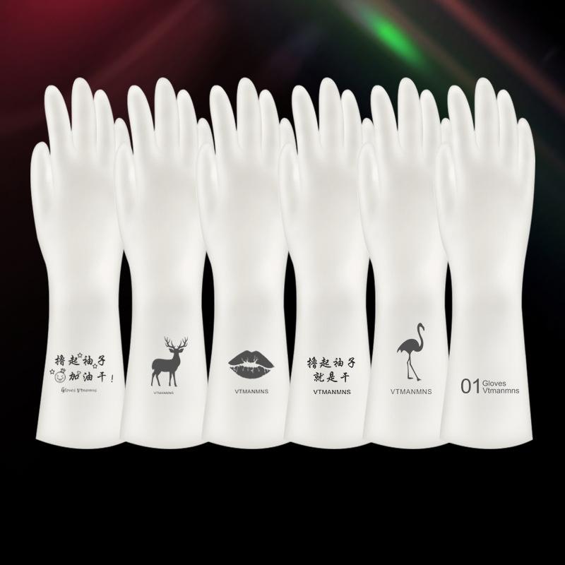 Dishwashing Gloves Female Rubber Kitchen Washing Vegetables Household Chores Clean Durable Thin Waterproof