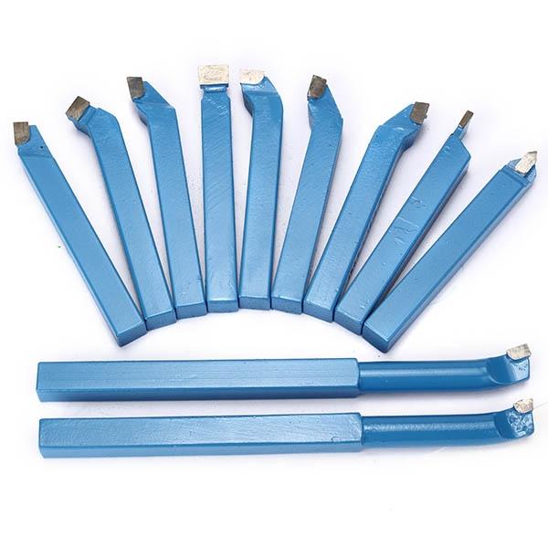 11pcs Carbide Tipped External Turning Tool Set for Mini Lathe 8mm*8mm