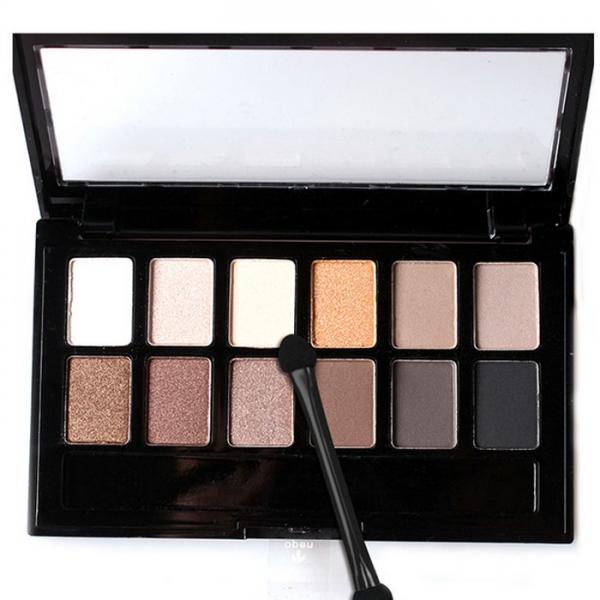 12 Colors Set Women Waterproof Makeup Eyeshadow Palette with Brush