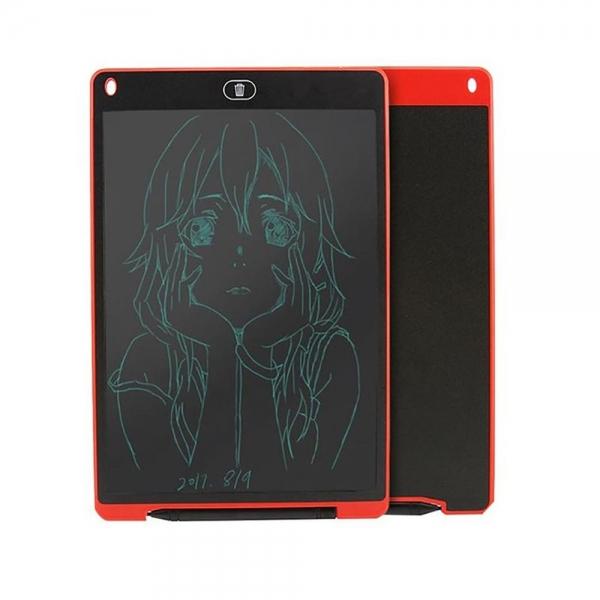 12 Inch LCD Update Multi-Function Writing Tablet 3 in 1 Mouse Pad Ruler Digital Graphic Tablets Electronic Handwriting Pads Drawing Board and Pen for Kids Children Black