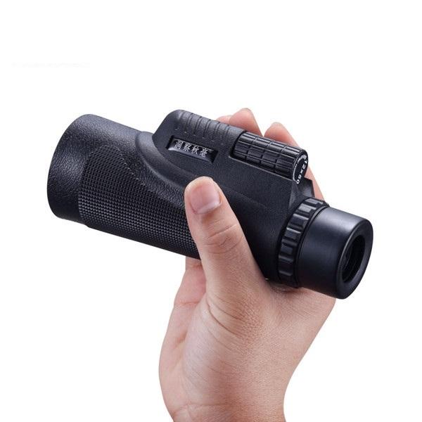 12 X 50 Hiking Concert Camera Lens Telescope Monocular No Holder for Smartphone Black
