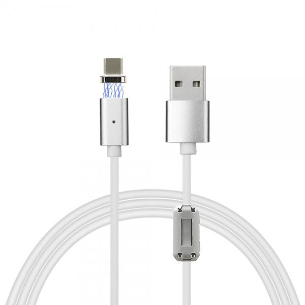 120cm Detachable Magnetic Adhesion Data Sync Charging Cable for Galaxy S8 /S8 Plus and Other Type-C Phone White