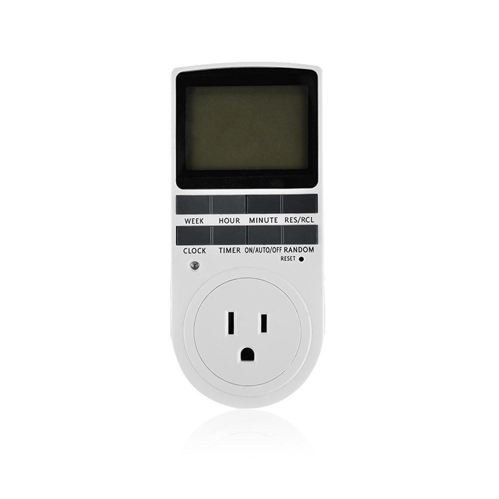 LCD Display Digital Programmable Timer Socket Switch for Household Appliances Electronic Devices US Plug