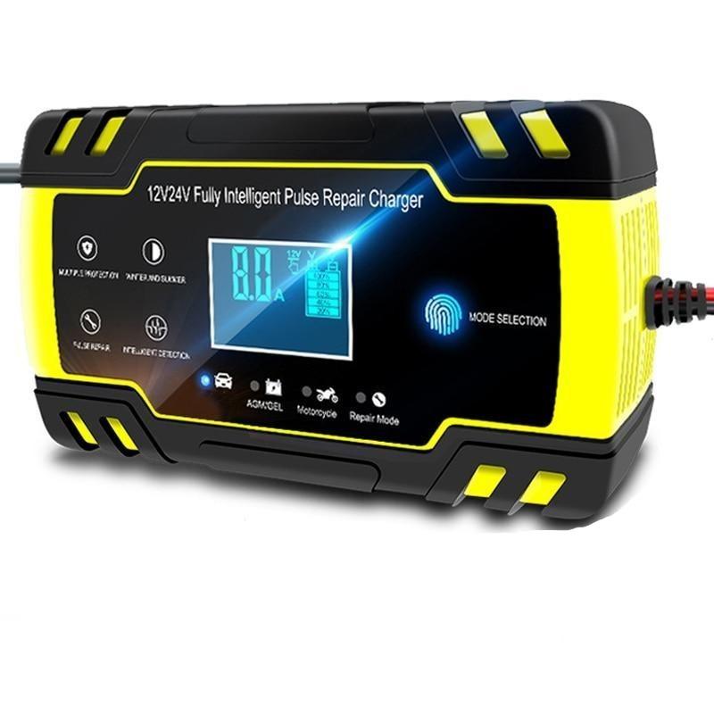 12V-24V 8A Full Automatic Battery-chargers Digital LCD Display Car Battery Chargers Power Pulse Repair Chargers Wet Dry Lead Acid