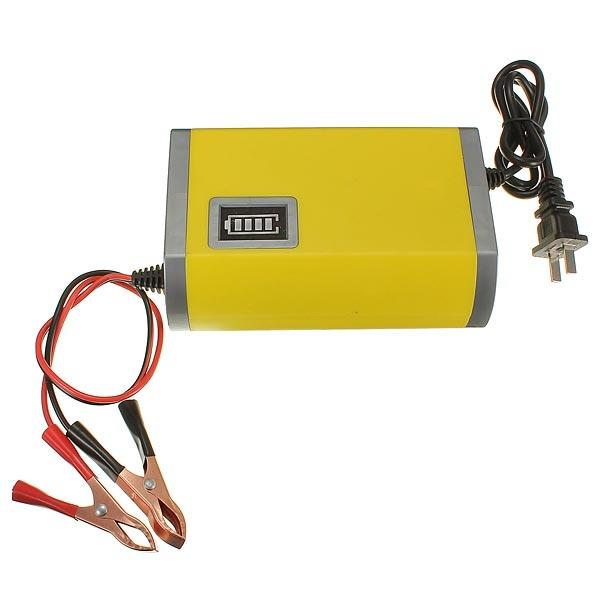 12V / 6A Power Supply Charger Adaptor with Yellow Light Indicator for Car Motorcycle Battery 220V