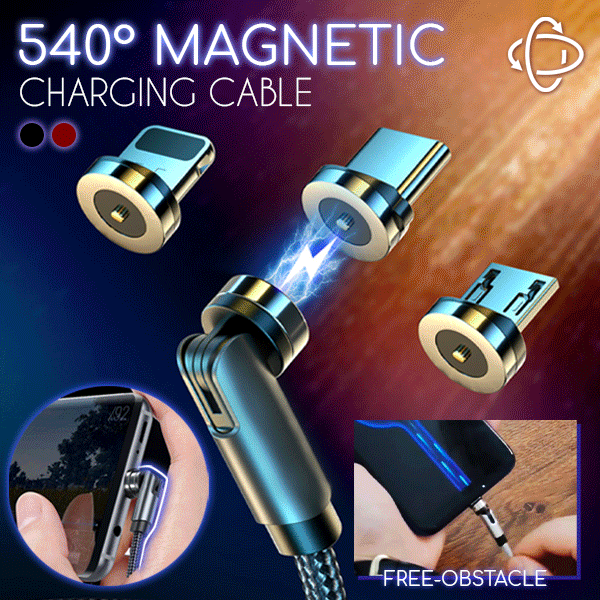2meters 3 in 1 PD60W Super Fast Charging Magnet Phone Charging Cable 540° Bending Charging Cable