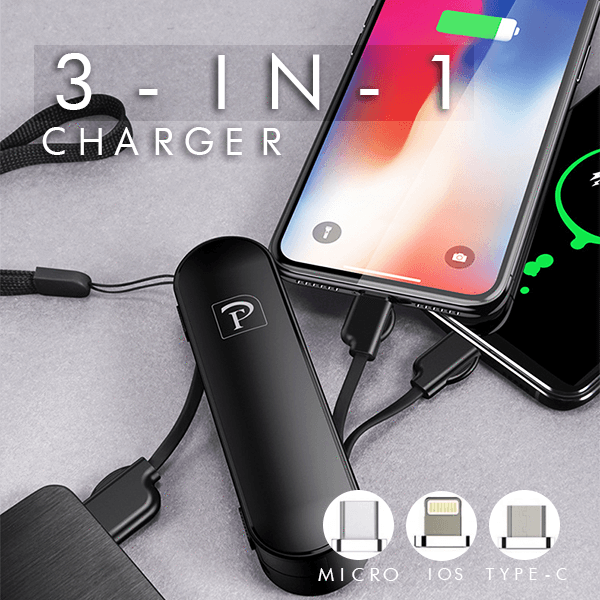 3-in-1 Swiss Knife Style Charger