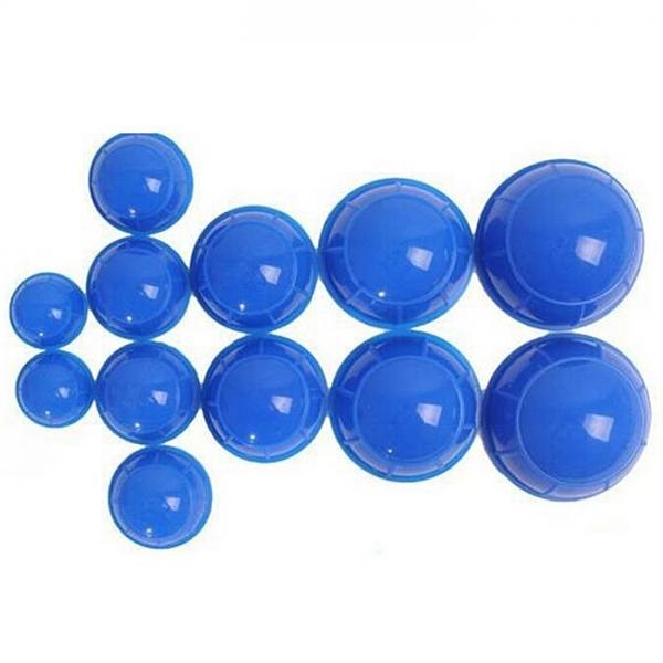 12pcs Cups Rubber Massage Relaxation Suction Cupping Therapy Set Blue